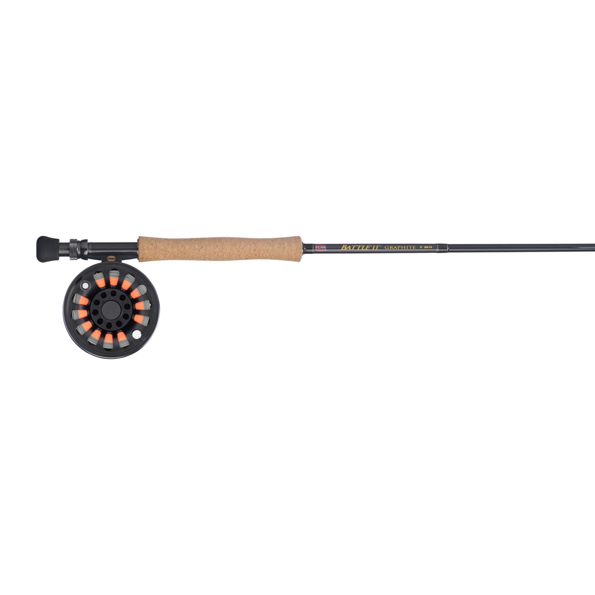 PENN BTLFLY8WT90 aluminium reel seat with carbon spacer for secure grip.