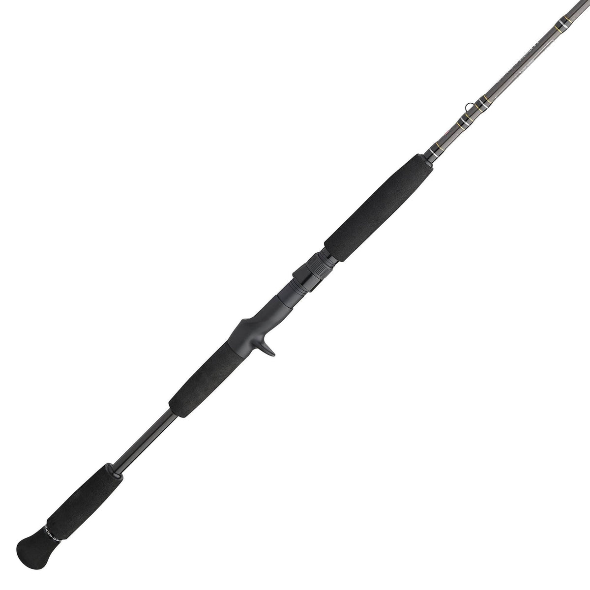 Penn Carnage III inshore rod side view shows rugged saltwater build.