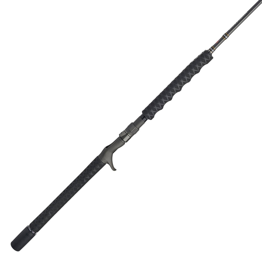 PENN Carnage III jig rod, front angle view highlighting slim SLS3 blank for heavy jigging