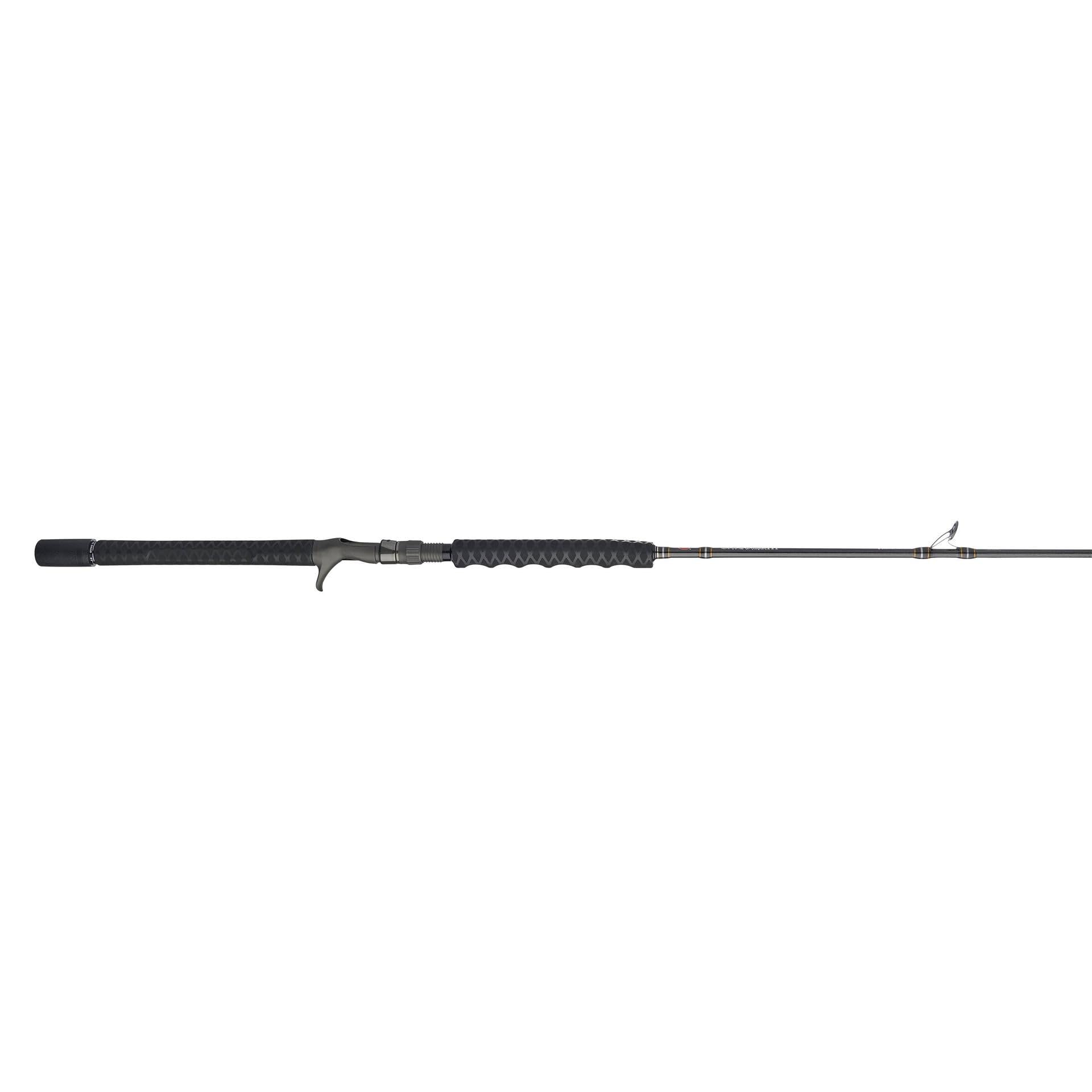 PENN Carnage III jig rod, reel seat close-up with palm-style grip