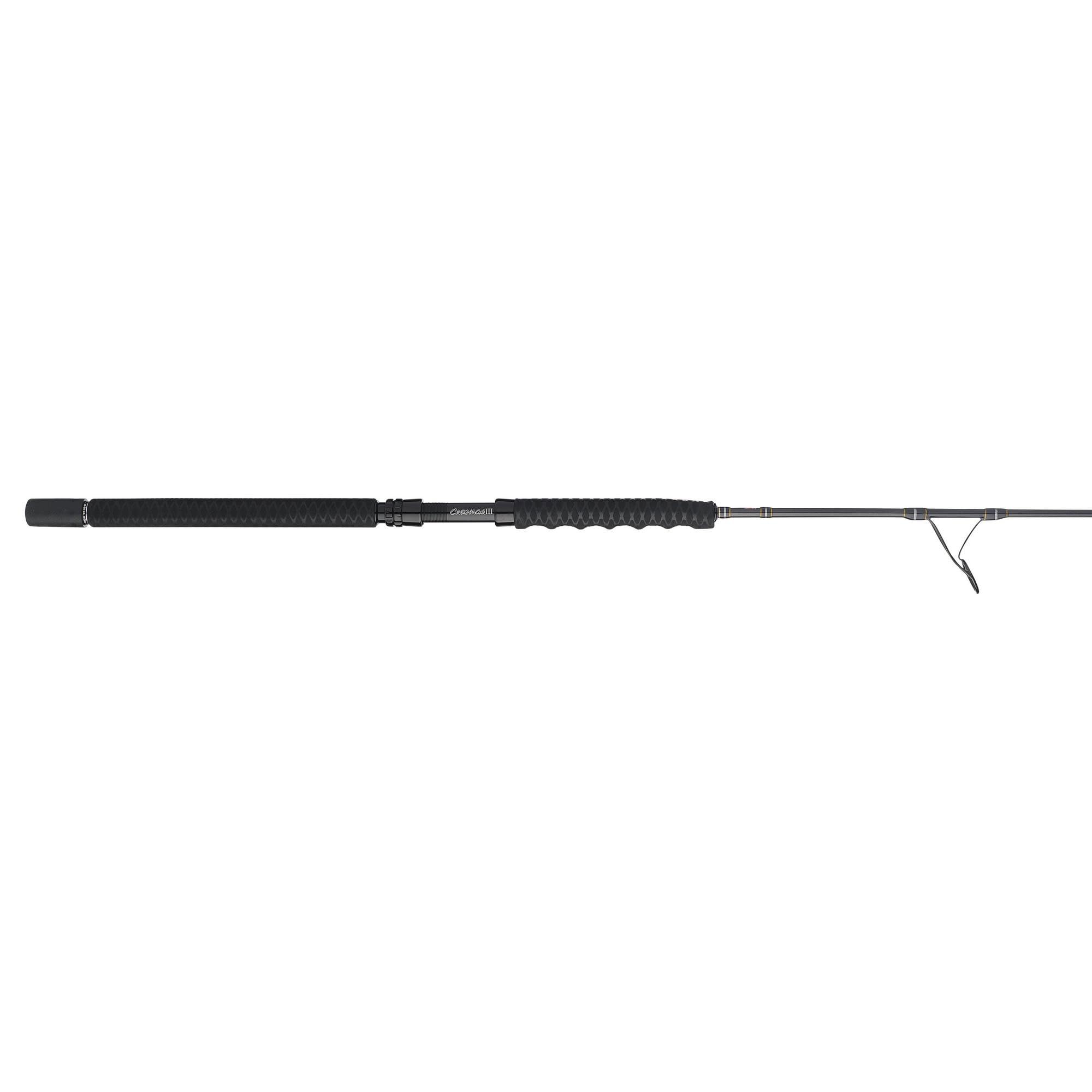 Penn Carnage III rubberized shrink wrap handle offers a steady grip in wet conditions