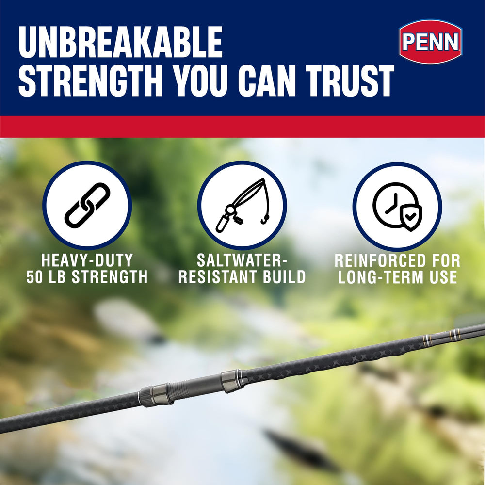 PENN Carnage III SLS3 blank closeup reveals lightweight strength.