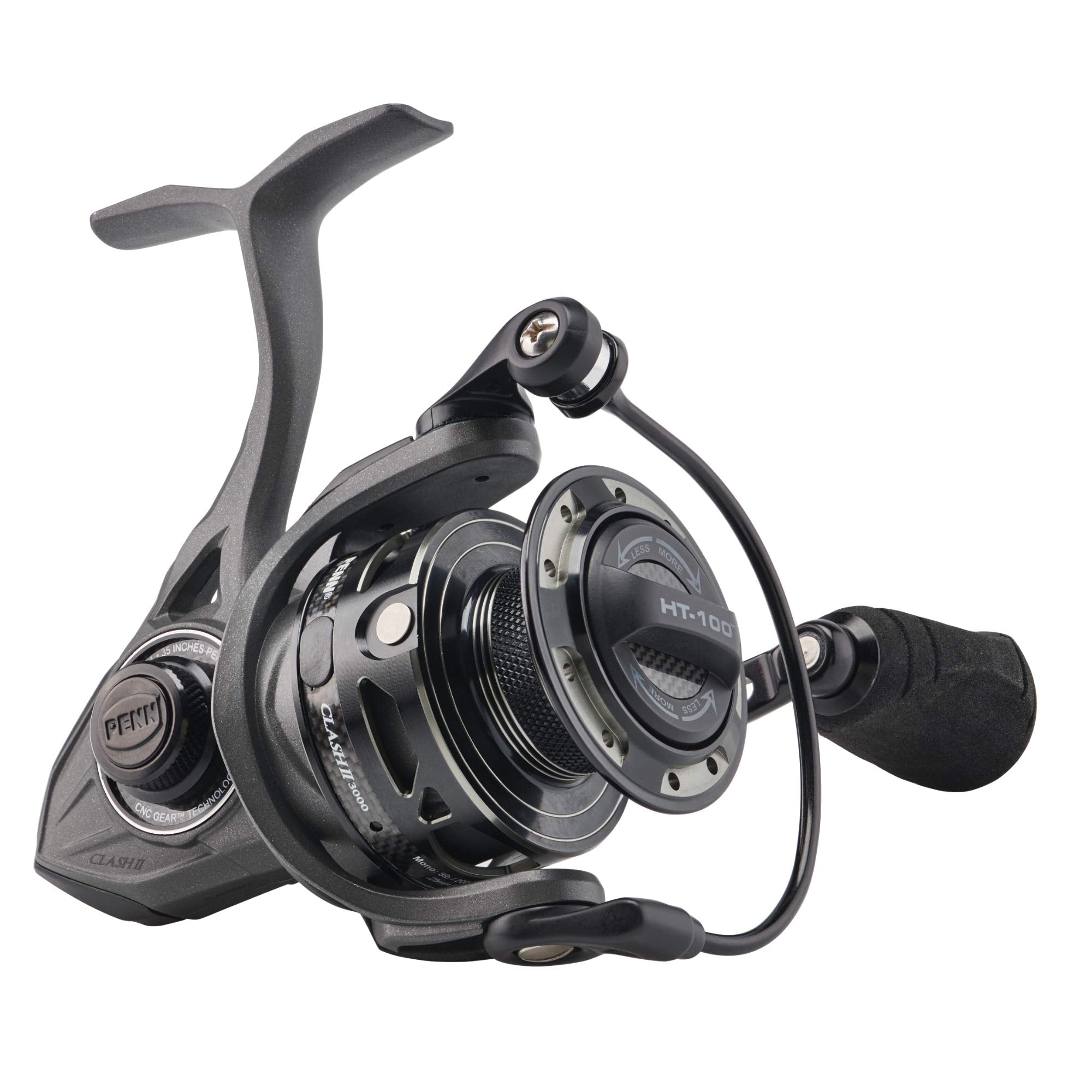 PENN Clash II full metal body shown for rugged saltwater performance.