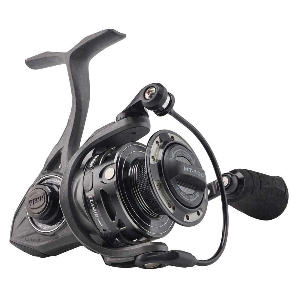 PENN Clash II full metal body shown for rugged saltwater performance.