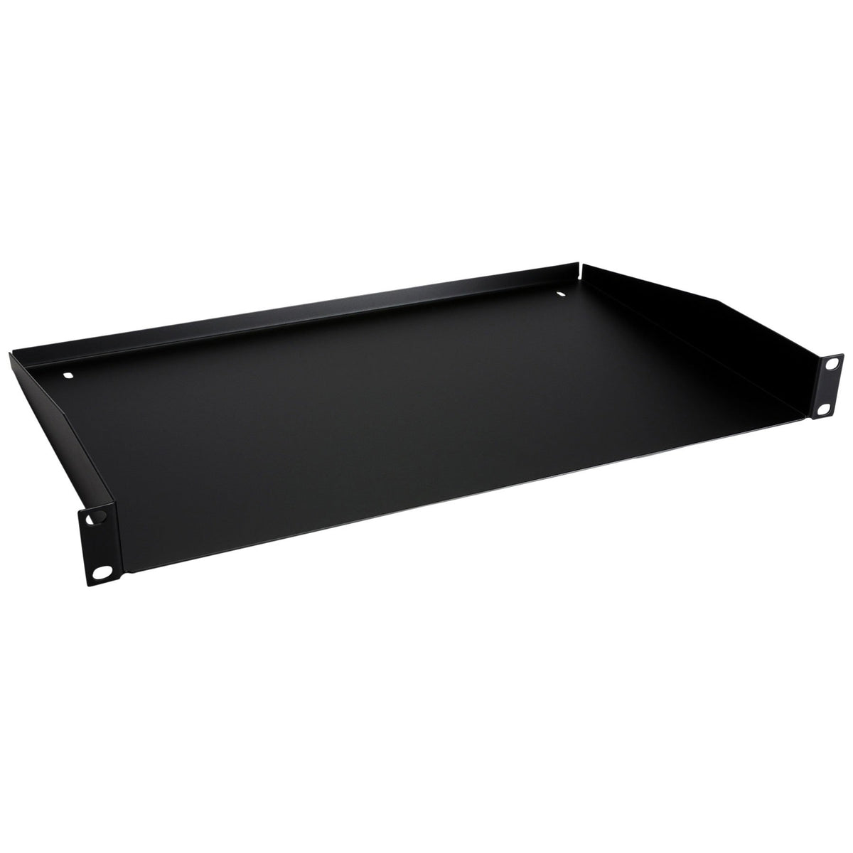 Penn Elcom R1194 rack shelf in black steel for sturdy 1U server racks and organized gear.