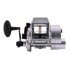 Penn Fathom Electric LED display showing speed and settings at a glance