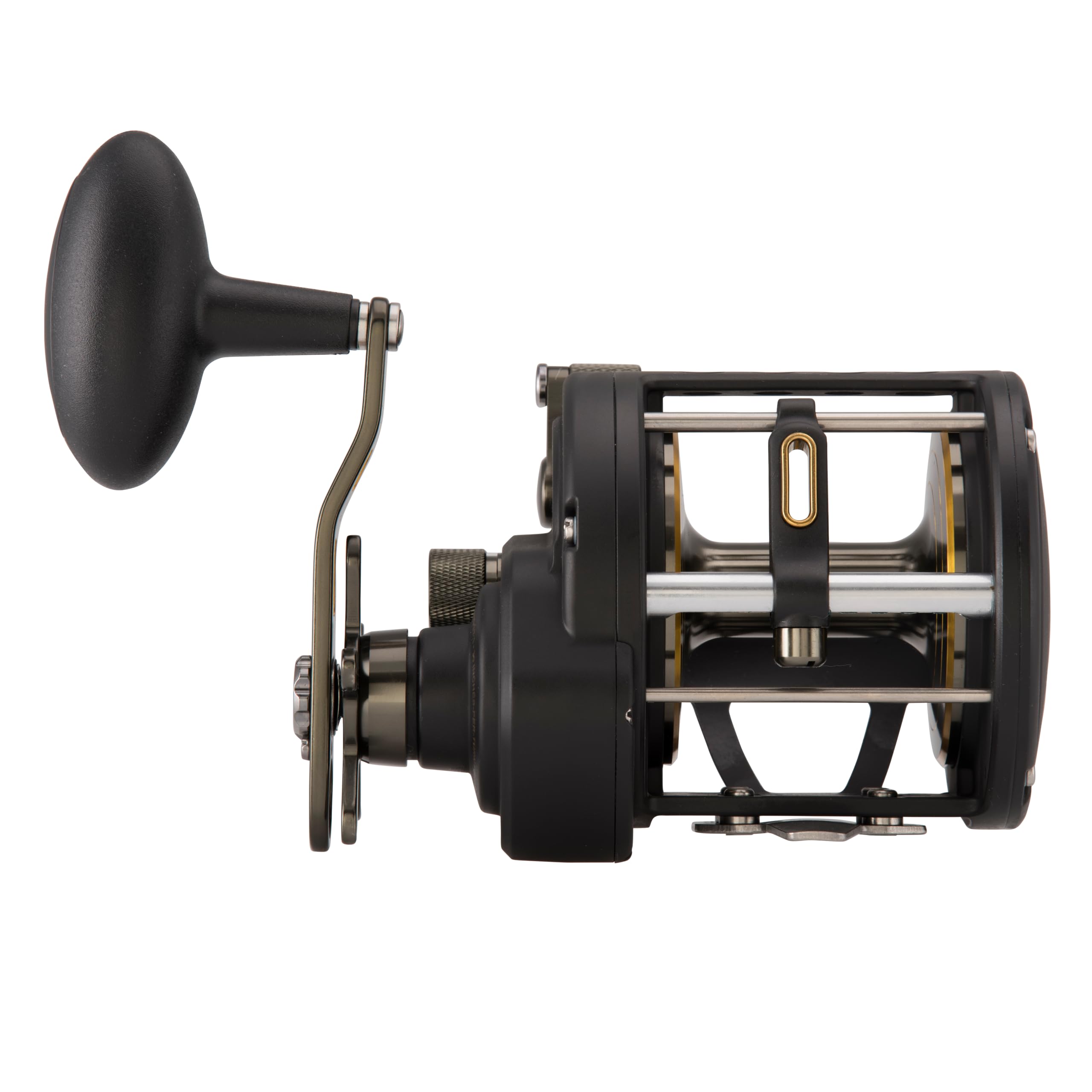 Fast gear access side plate and level wind on Penn Fathom II Level Wind reel