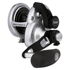 PENN Fathom II lever-drag reel with 2-speed action for smooth big-game retrieves.