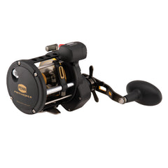 Penn Fathom II reel close-up, showing HT-100 drag and smooth stainless bearings.