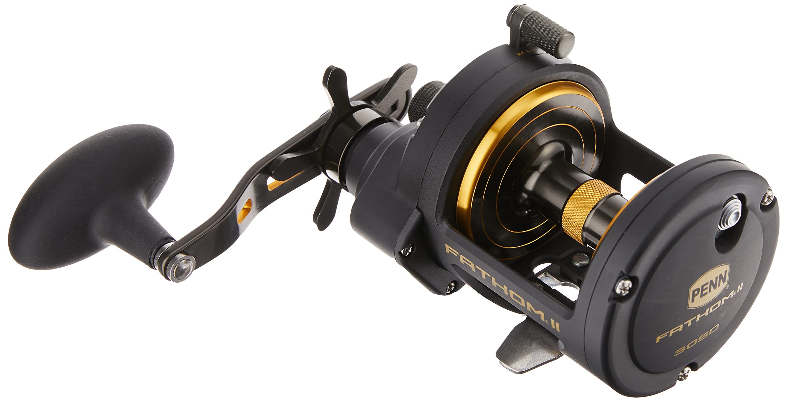 PENN Fathom II reel with a metal frame, built for saltwater durability
