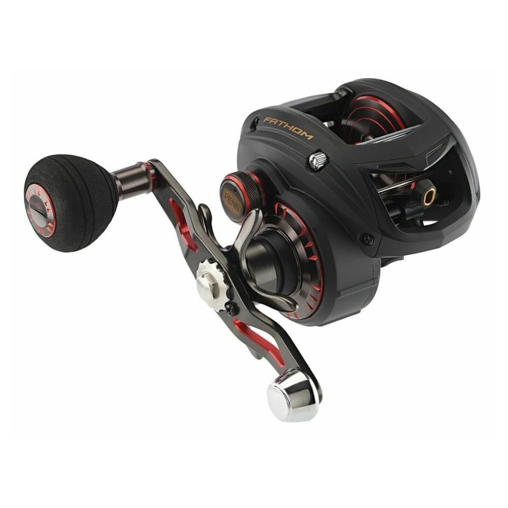 PENN Fathom Low Profile Reel Black Gold 9.2 oz - side view