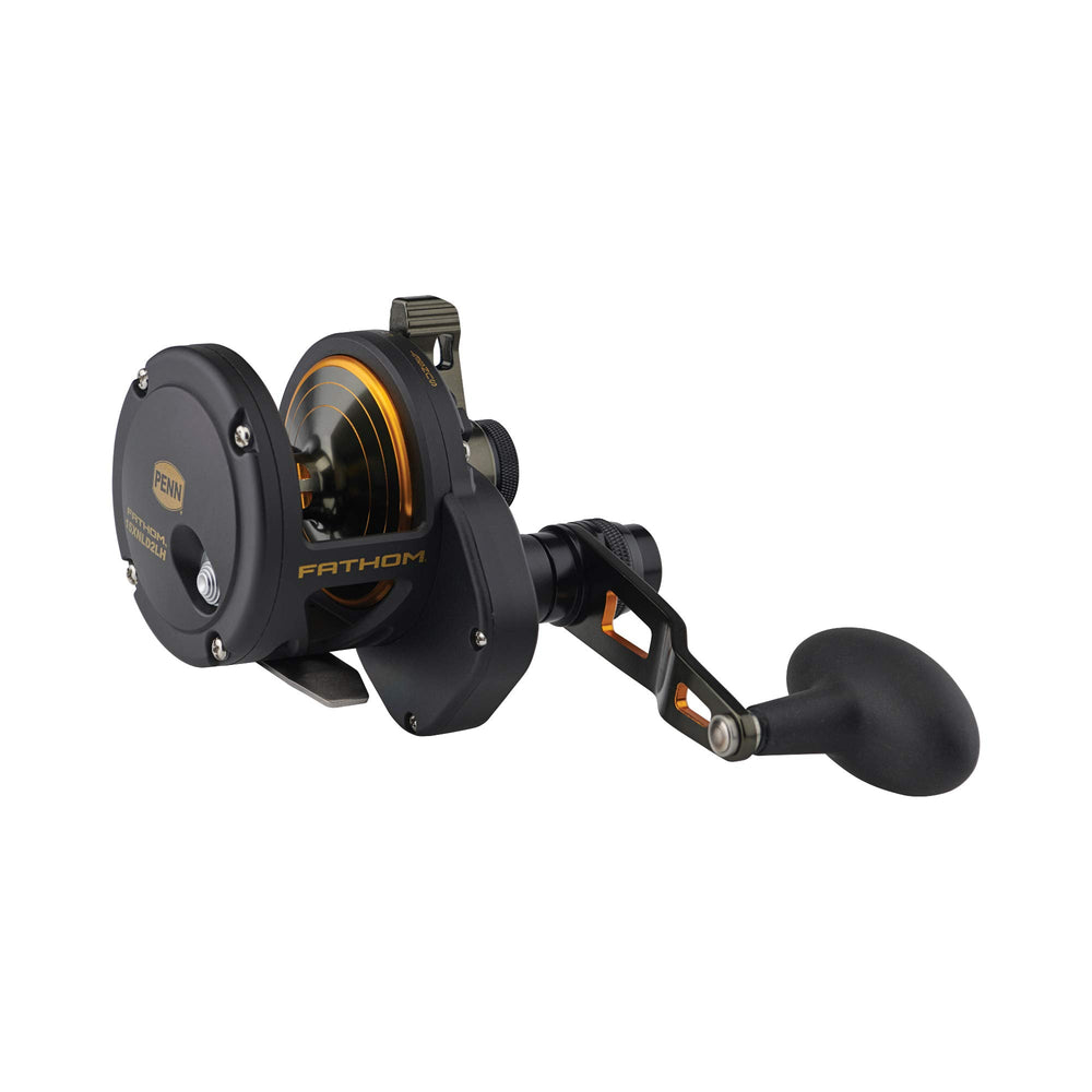 PENN Fathom quick-shift 2-speed close-up demonstrates fast gear changes for versatile retrieves.