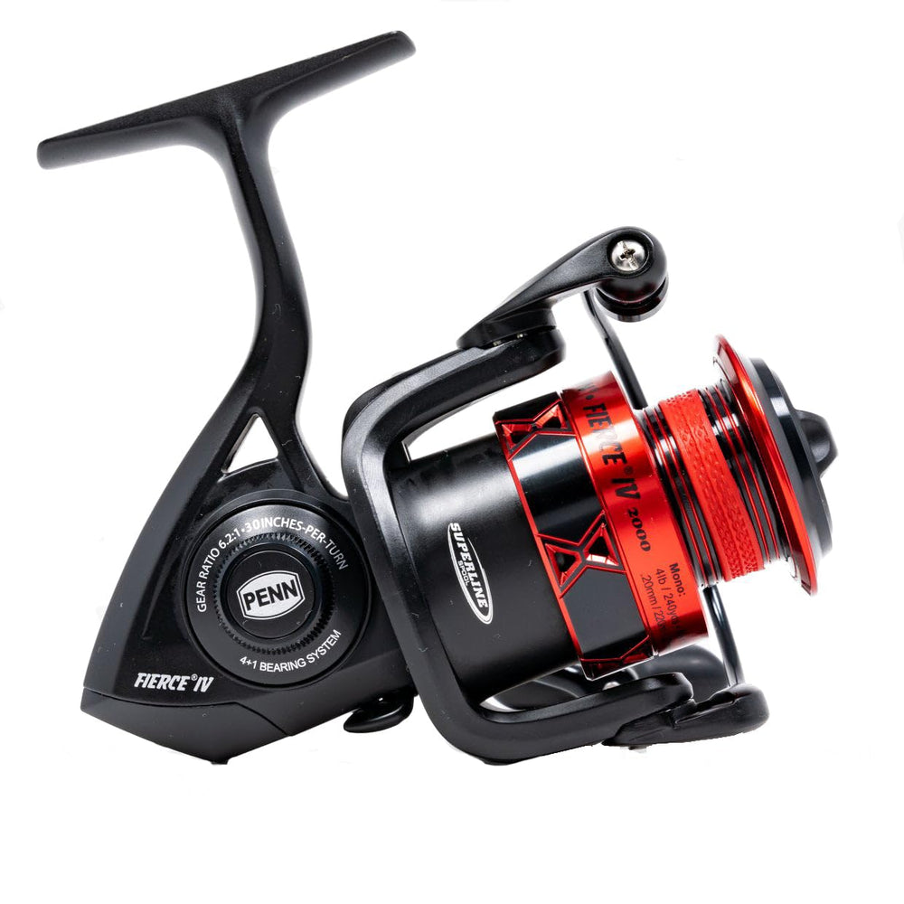Penn Fierce IV 2000 reel box in hand demonstrates ready-to-fish setup.