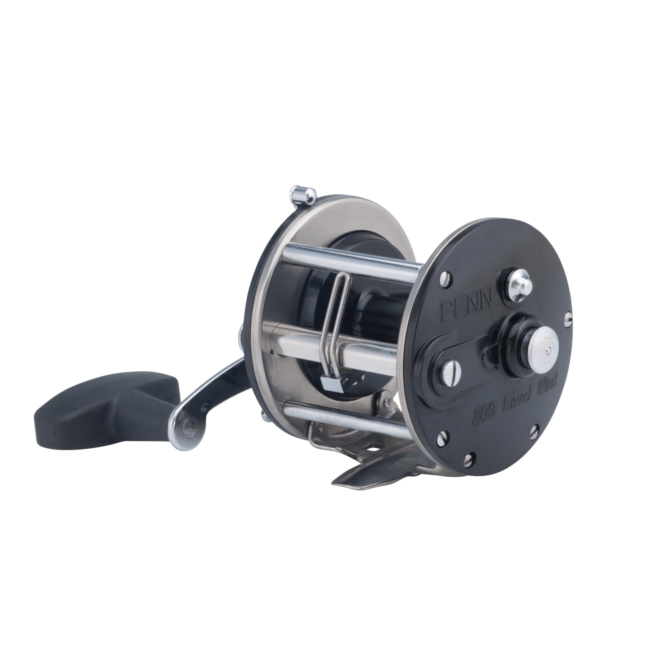 PENN General Purpose Level Wind reel brass main gear ensures dependable power during tough retrieves.