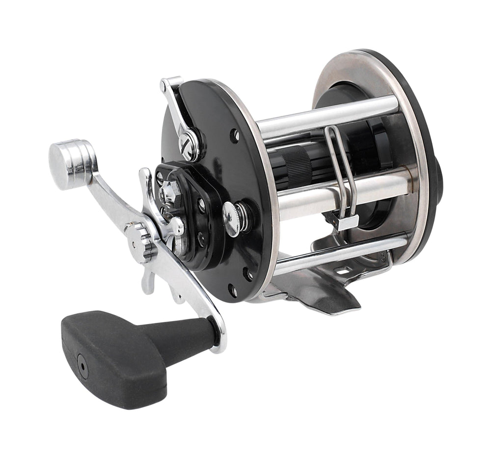 PENN General Purpose Level Wind reel spool shows durable aluminum construction for saltwater use.