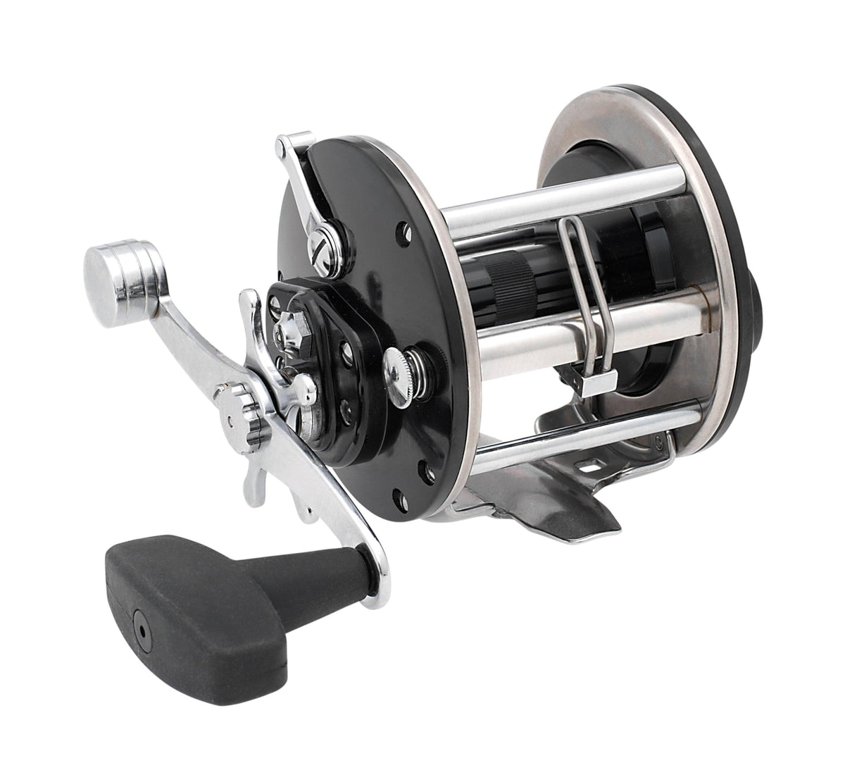 PENN General Purpose Level Wind reel spool shows durable aluminum construction for saltwater use.