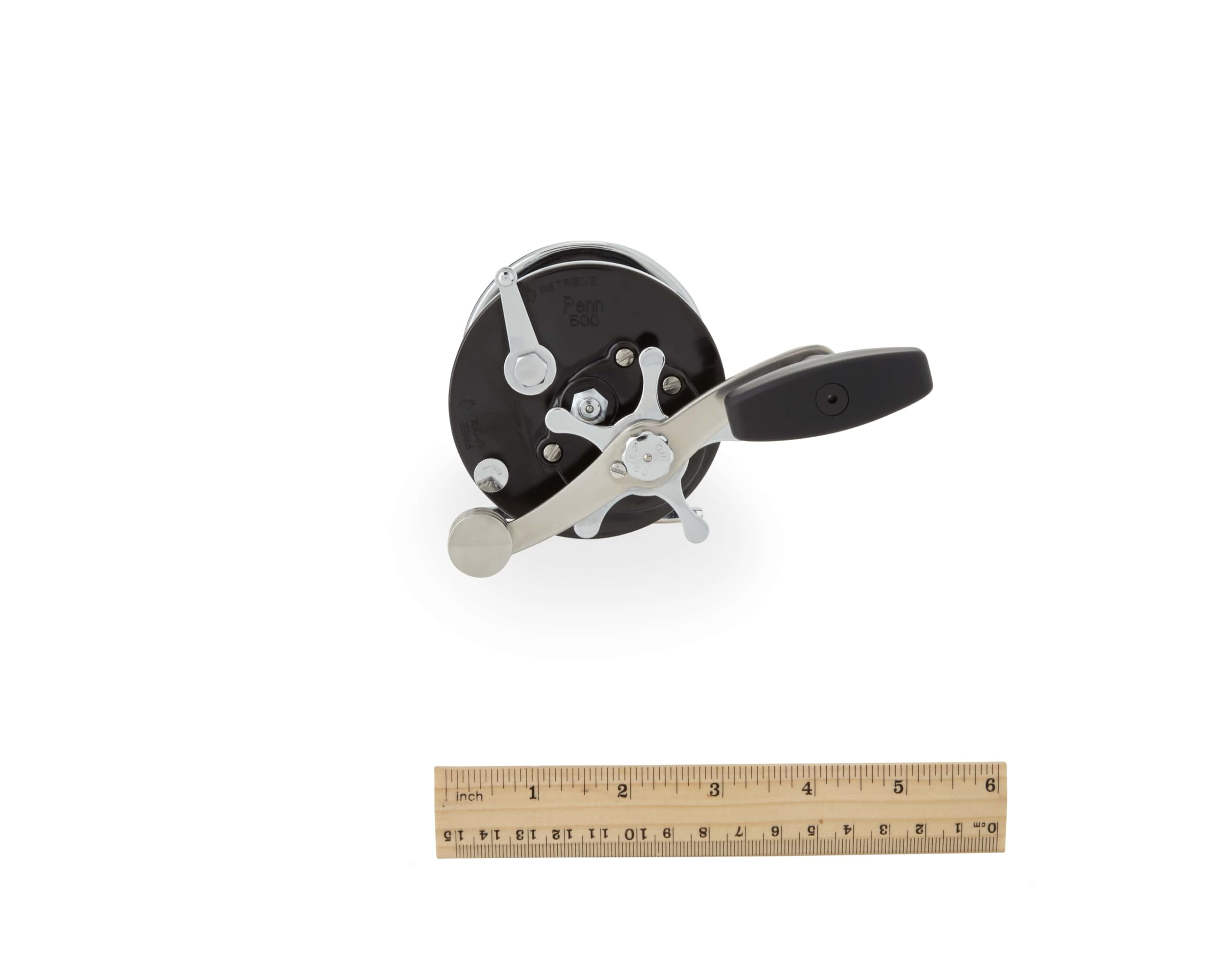 Counter-balanced handle provides balanced cranking for long, punishing retrieves.