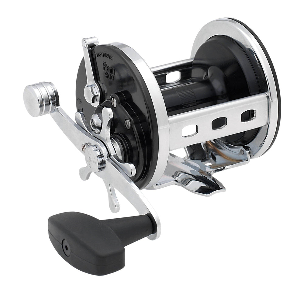 PENN Jigmaster 500L reel with on-water spool change for quick tackle adjustments.