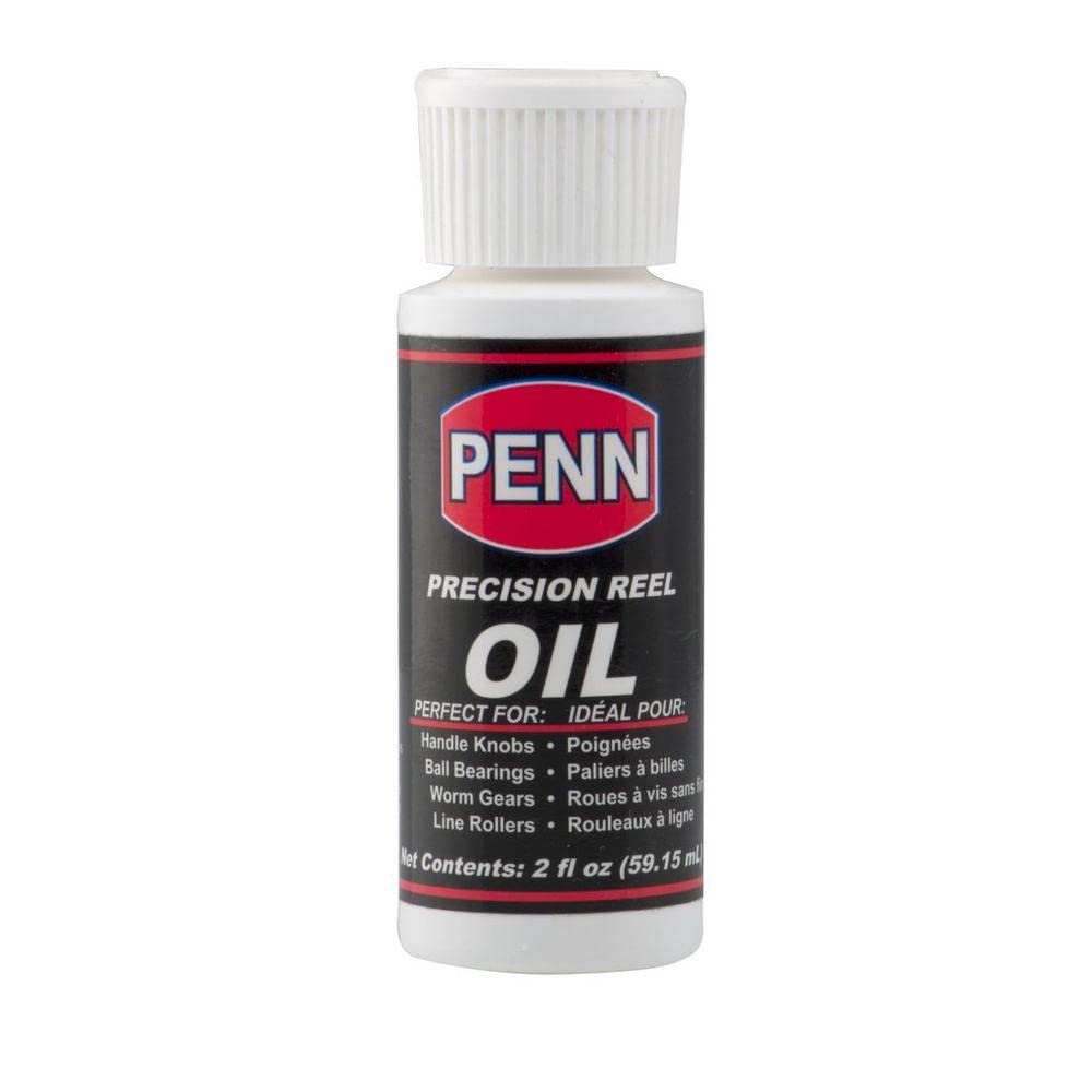 PENN Reel Oil 2 oz bottle with flip-up dispenser