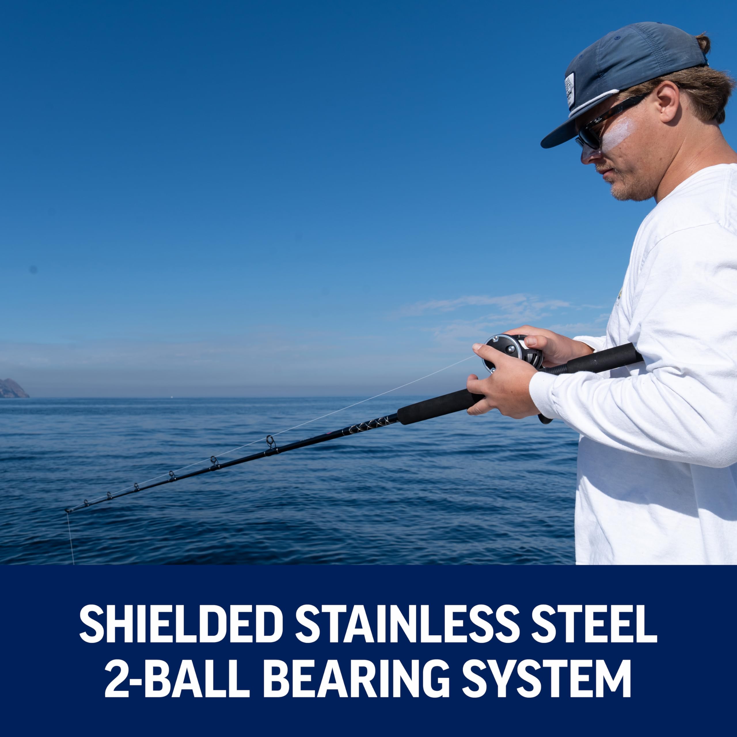 PENN Rival Level Wind graphite frame for lightweight all-day casting