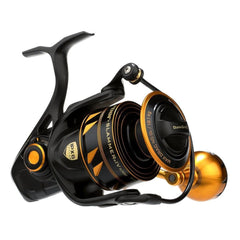 PENN Slammer IV spinning reel side view demonstrates durable frame and corrosion resistance.
