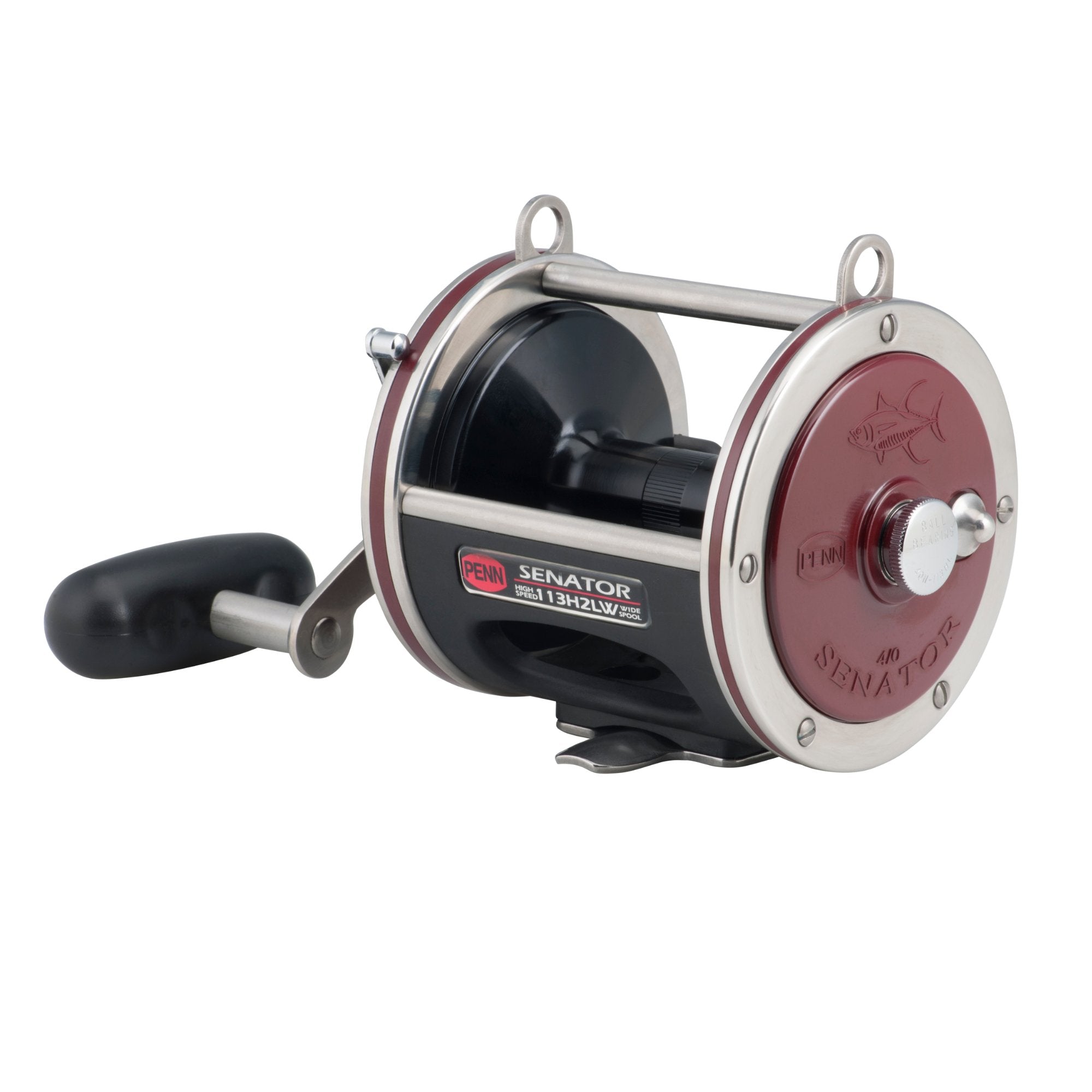 PENN Special Senator drag system emphasizes HT-100 multi-disk drag for smooth adjustments.