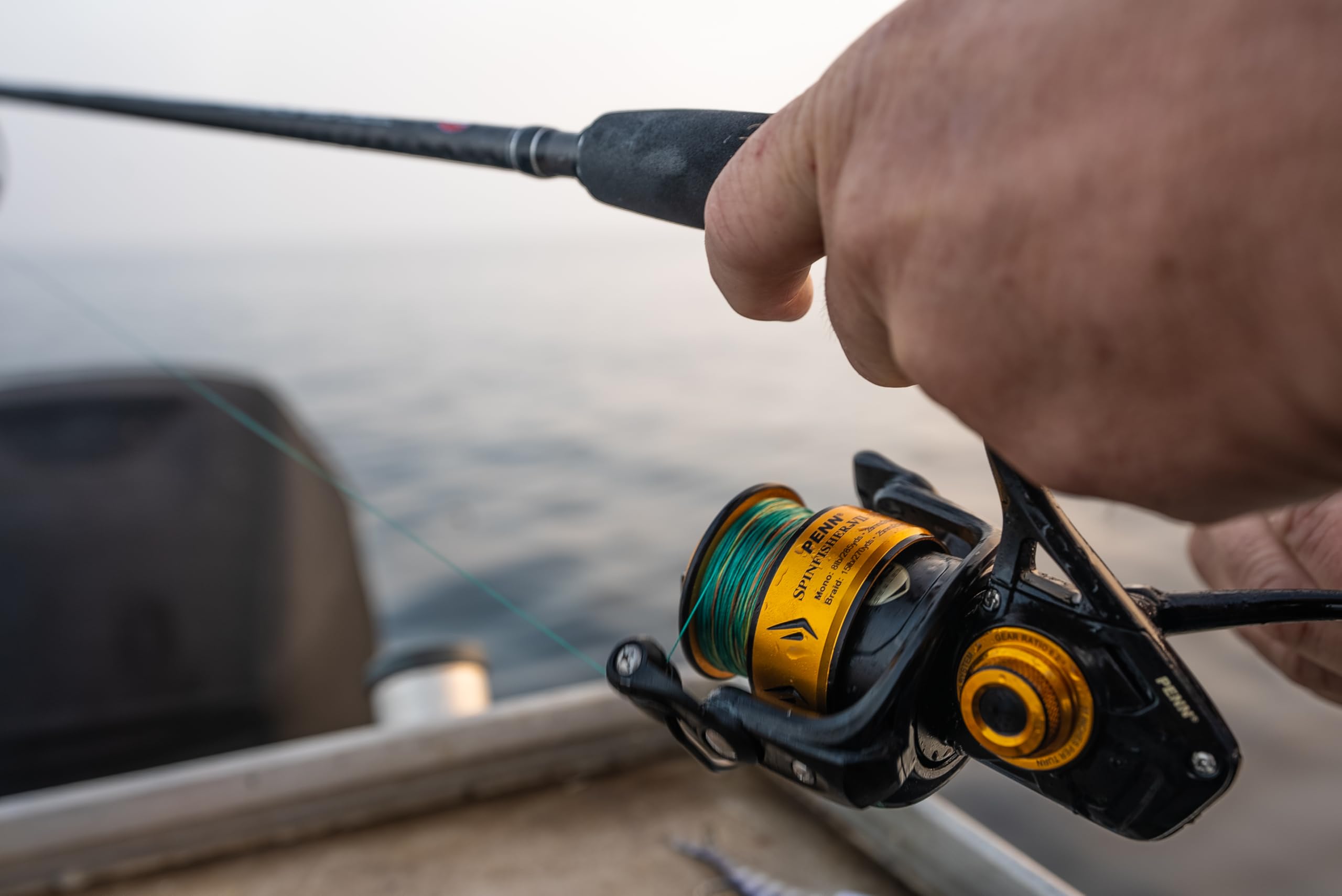 PENN Spinfisher VII gear ratio 6.2 to 1 enables quick retrieves.