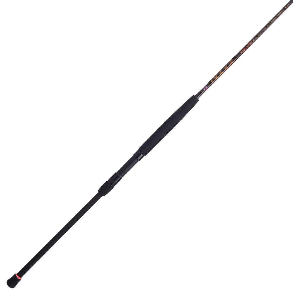 PENN Squadron III 8ft surf rod blank shows sensitivity for quick hooks.