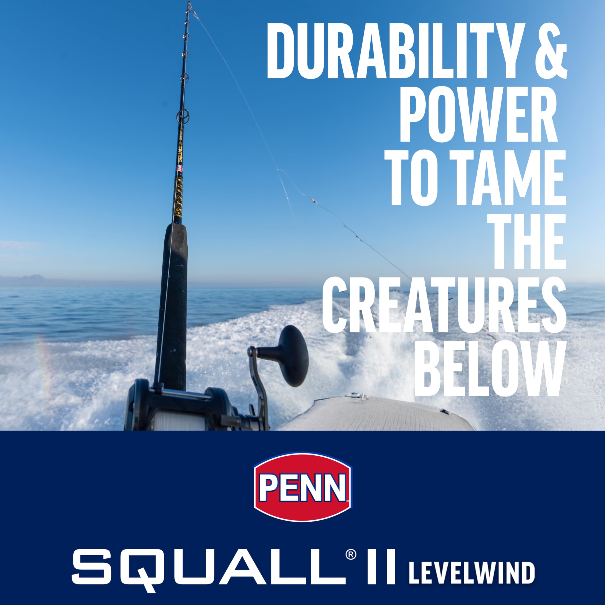 PENN Squall II level wind sideplate access demonstrates easy maintenance and quick gear access.