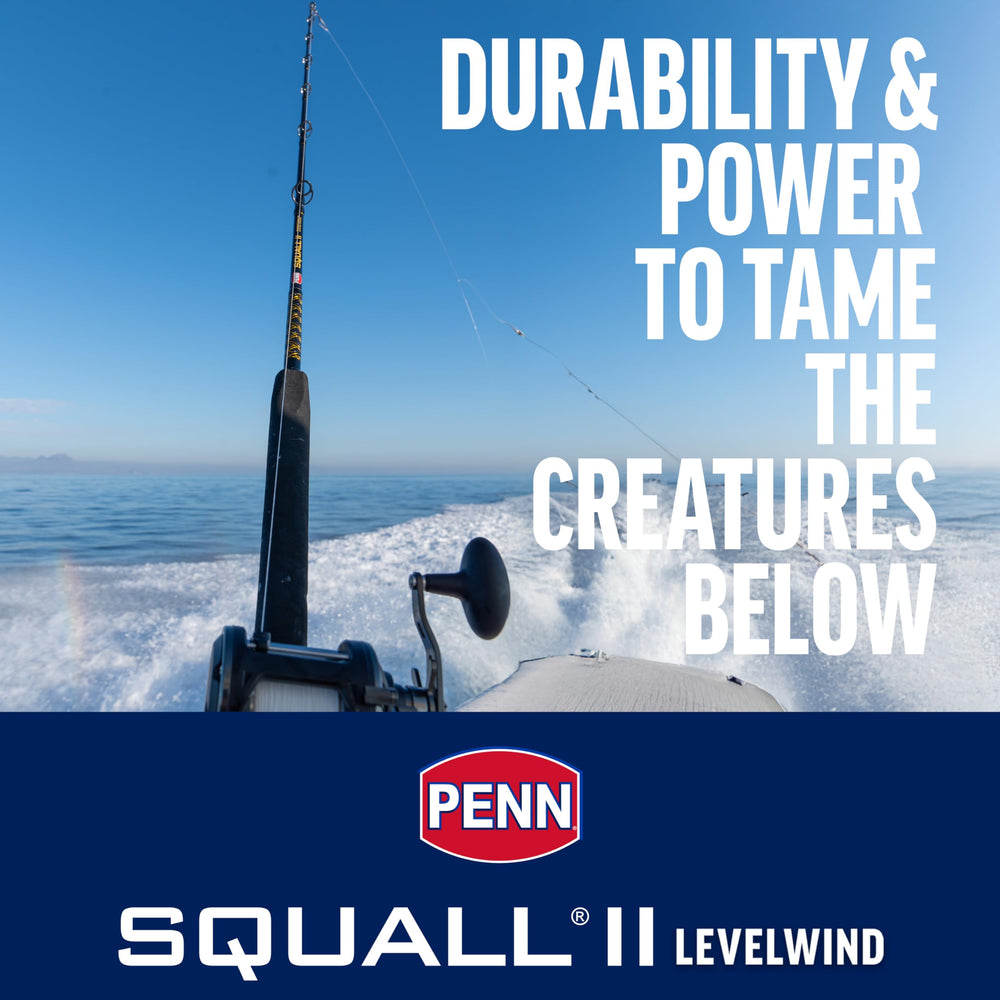 PENN Squall II level wind sideplate access demonstrates easy maintenance and quick gear access.