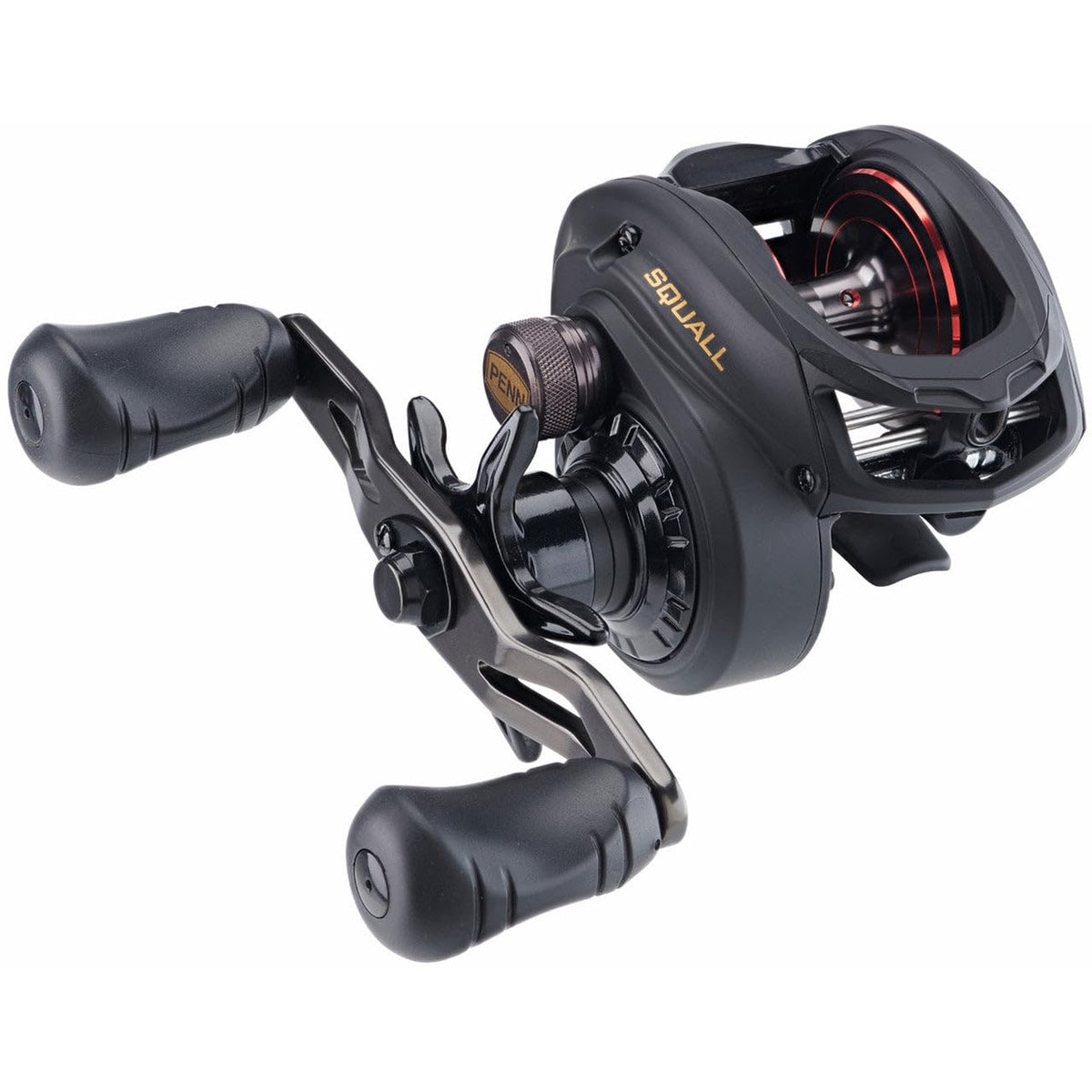 PENN Squall low profile reel front view with compact balance for smoother casting