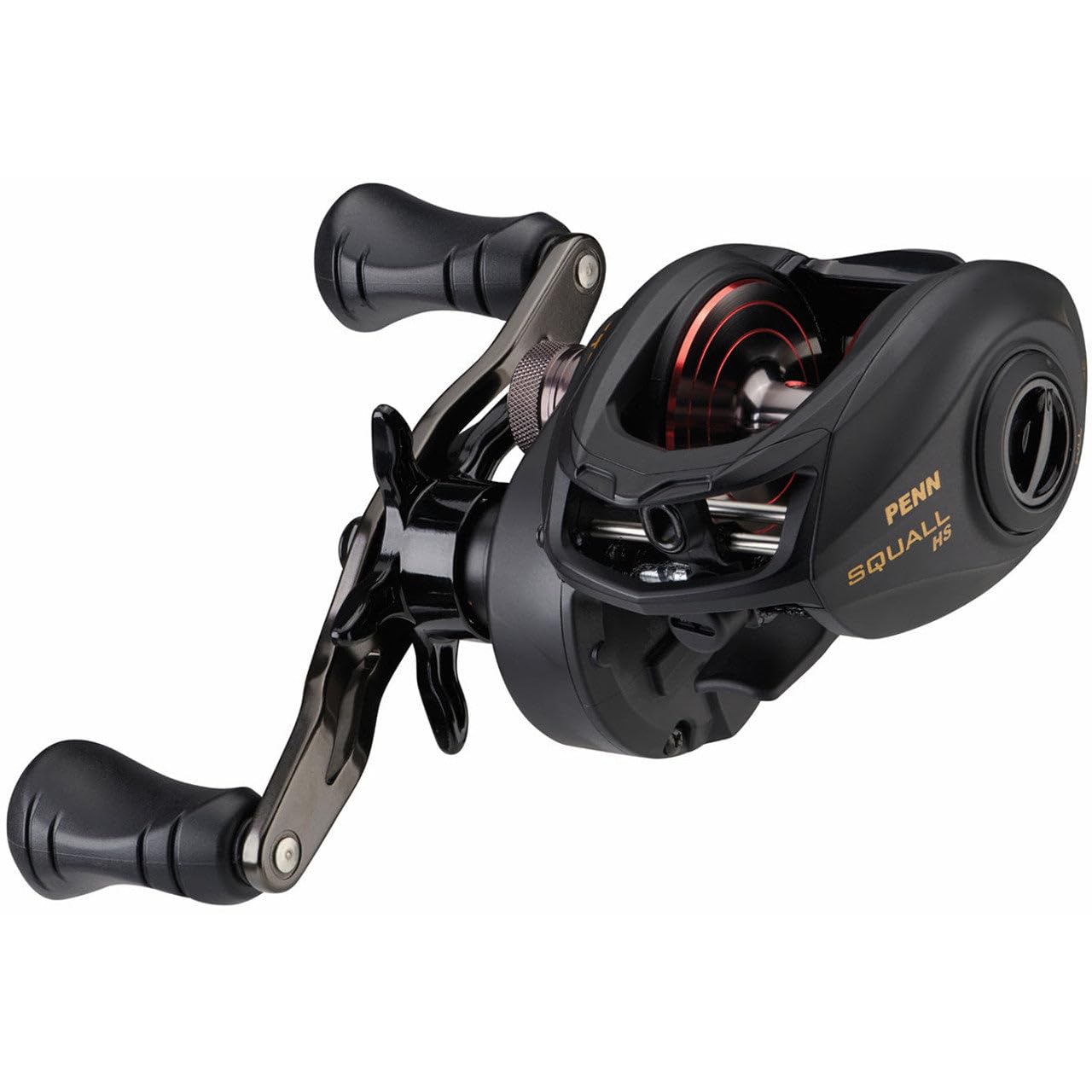 PENN Squall low profile reel side view highlighting slim body for comfortable grip