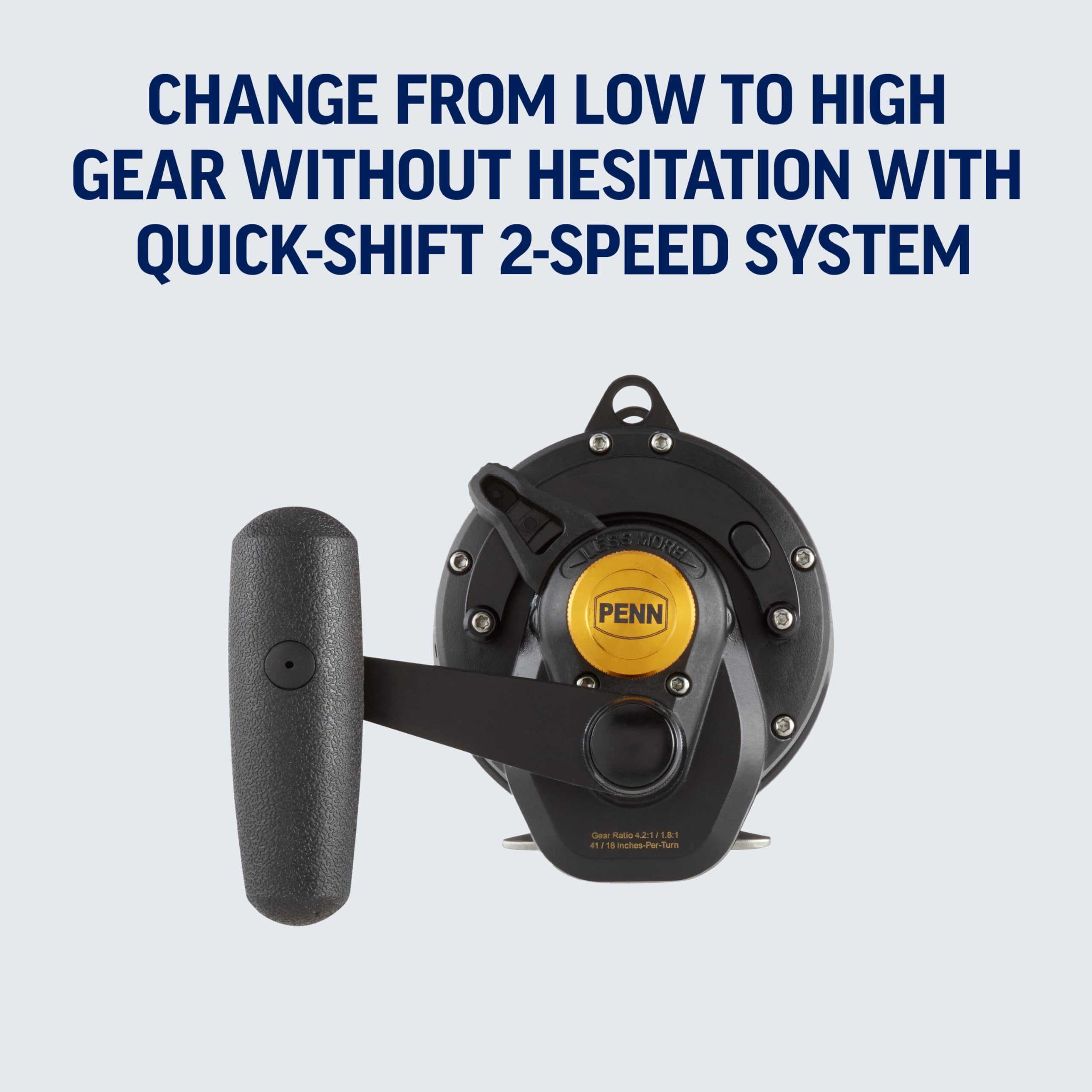 PENN Squall saltwater lever-drag design built for rugged offshore use