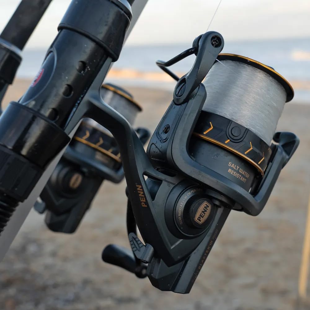 Reel with spare deep spool ready for sea conditions
