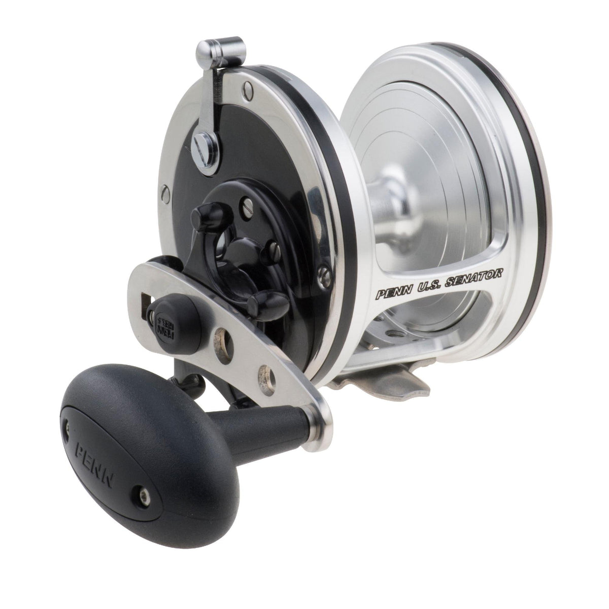 PENN US Senator 113W black reel for durable saltwater fishing and smooth retrieval
