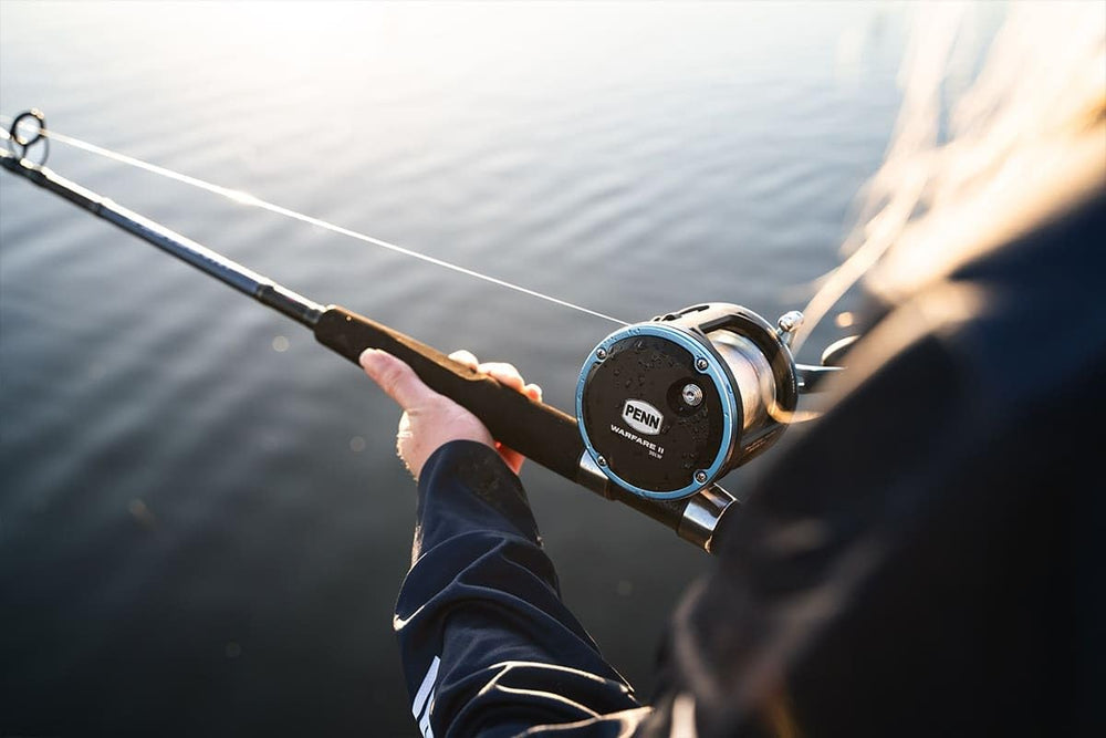 PENN Warfare II brass-main-gear provides steady power and durability.