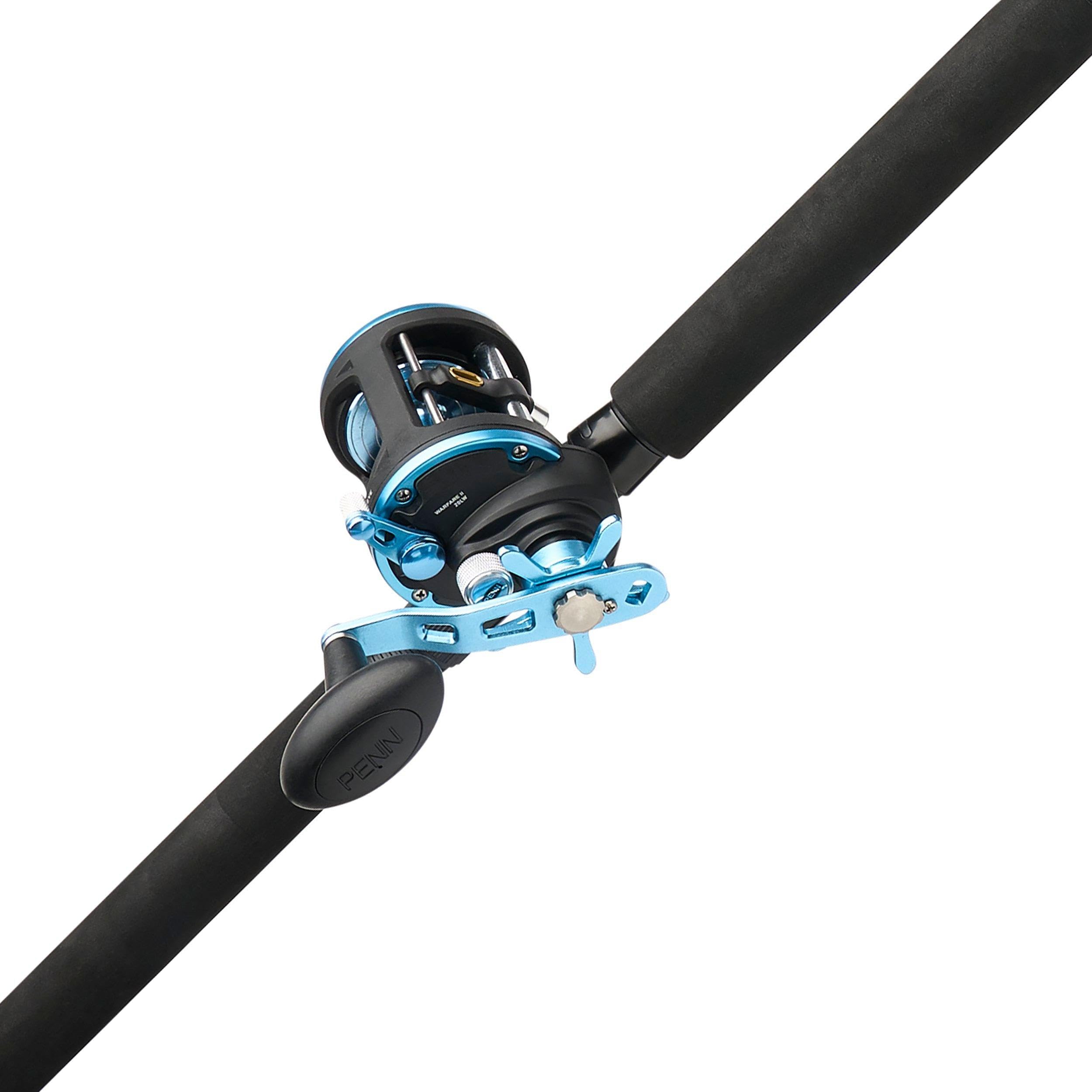 PENN Warfare level wind rod and reel assembly in hand for versatile fishing.