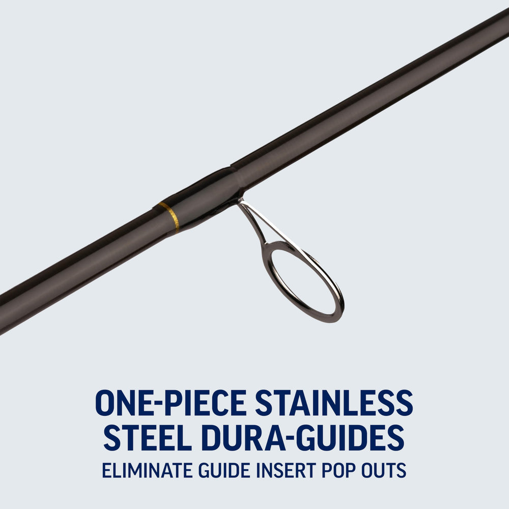 Two-piece graphite rod offers strength and flexibility for diverse species