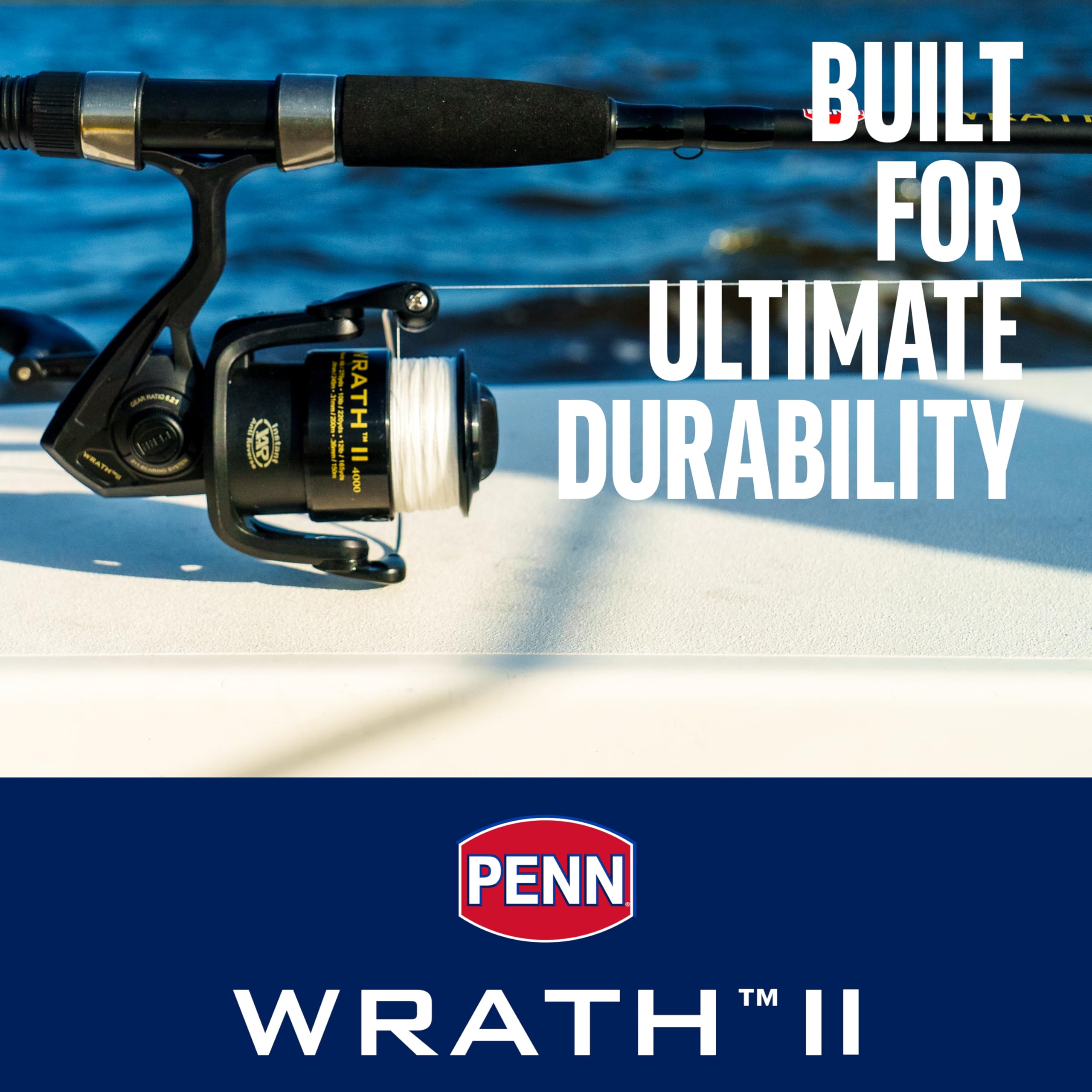 Wrath II spinning reel in action with smooth gear for easy casting