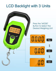 Display showing 0.05lb to 110lb range on PENTASPI scale