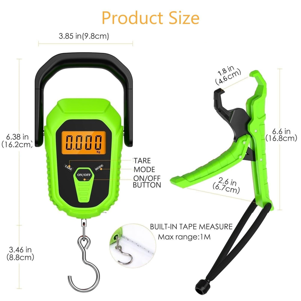 Green PENTASPI scale shown for home fishing and travel