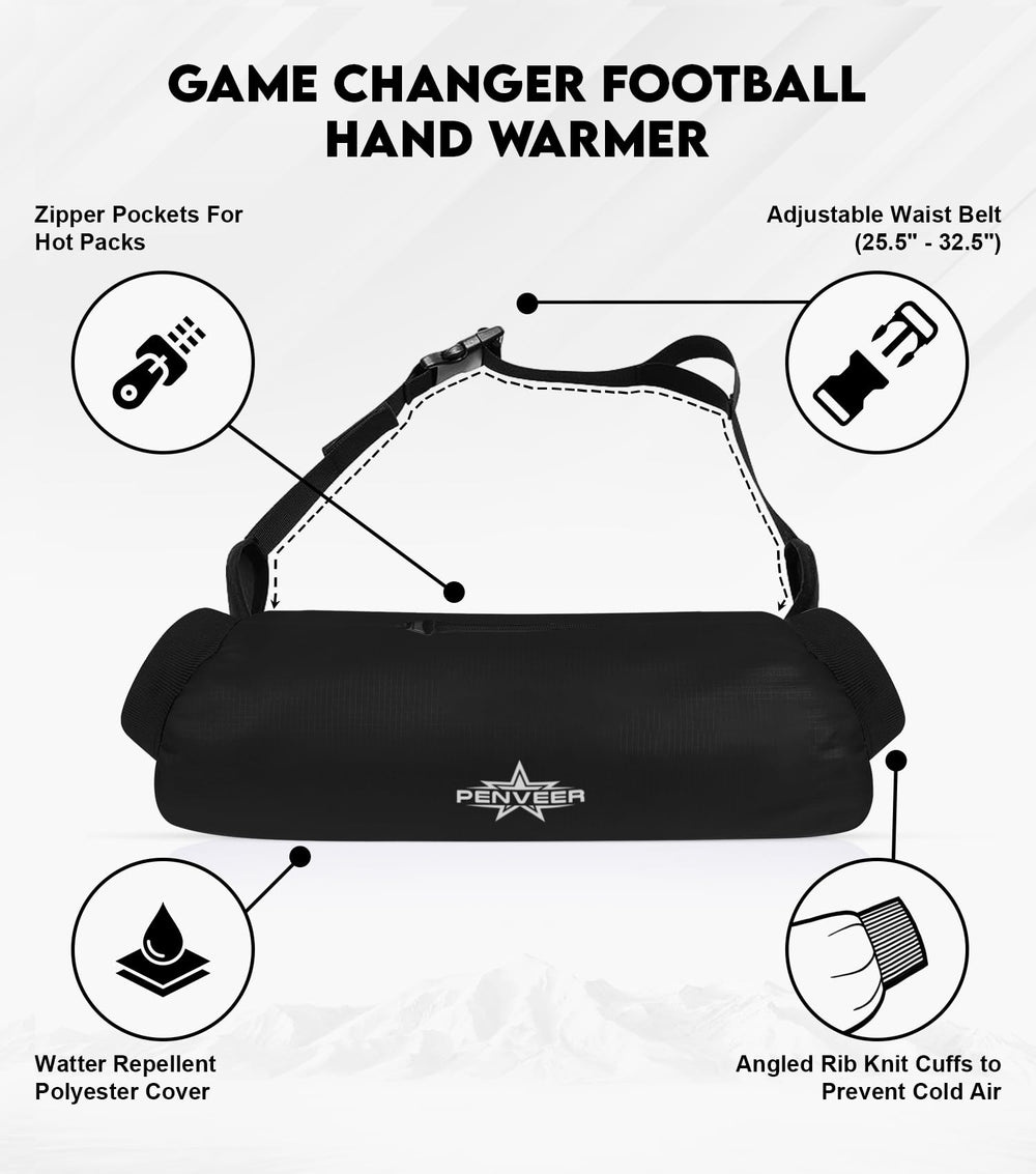 Penveer Hand Warmer Pouch features soft fleece lining for cozy warmth during winter practice.