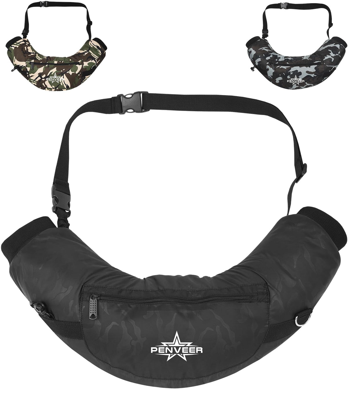 Penveer hunting hand warmer pouch front view with warm fleece interior for cold hunts