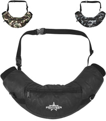 Penveer hunting hand warmer pouch exterior in black camo keeps hands dry and warm