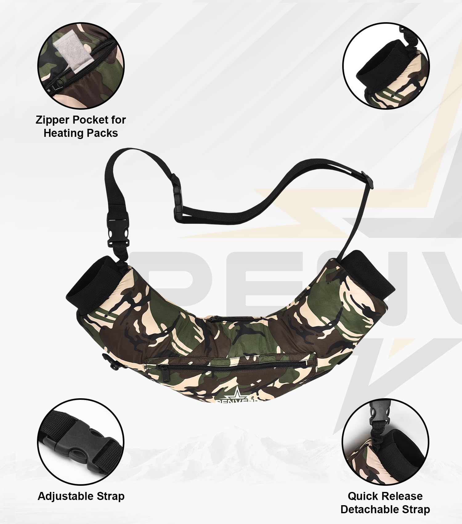 Penveer Hunting Hand Warmer Pouch with zipper pocket for heat packs