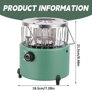Peosaard 2-in-1 heater-stove ready for outdoor cooking.