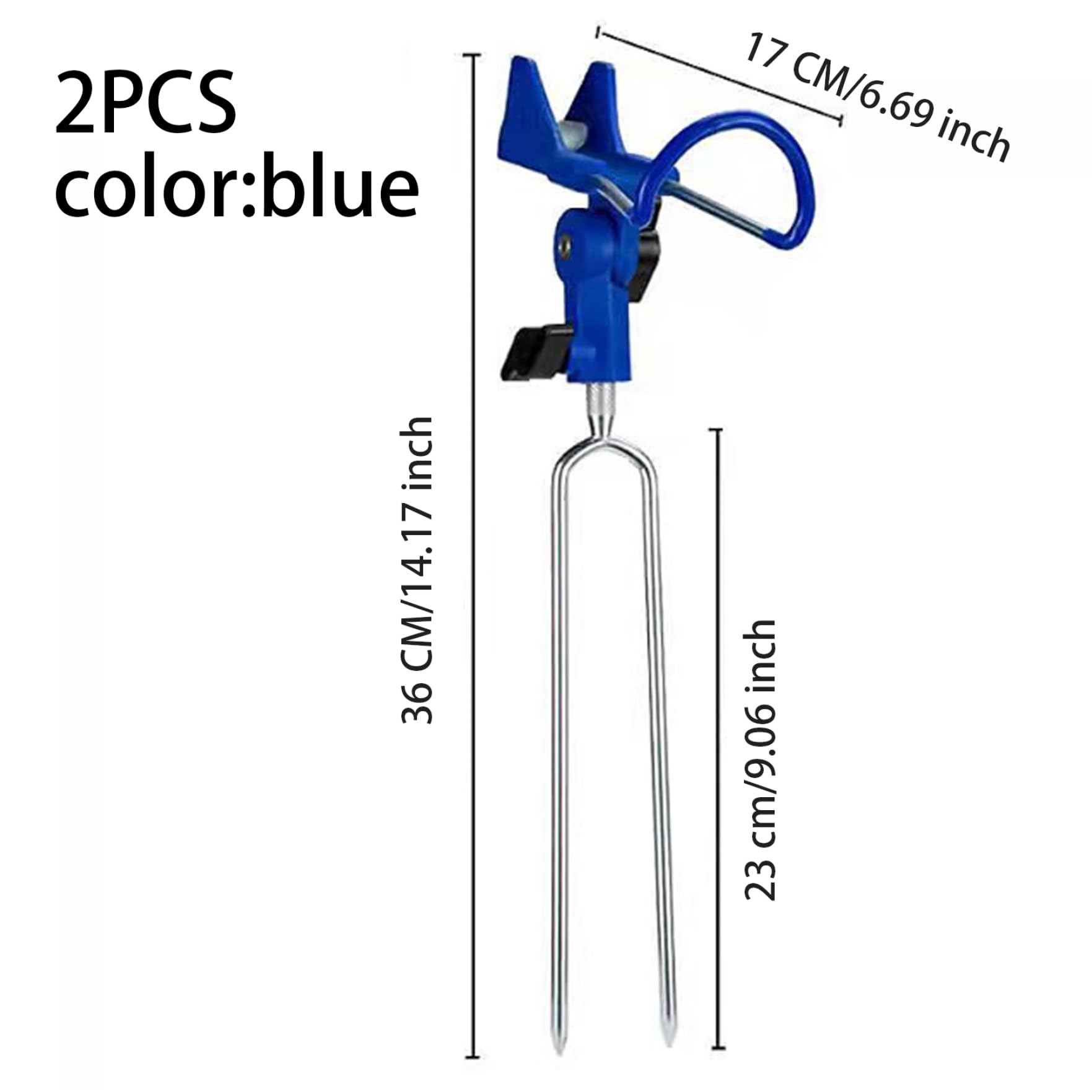 Peosaard fishing rod holder features anti-slip rubber for rod protection on sand.