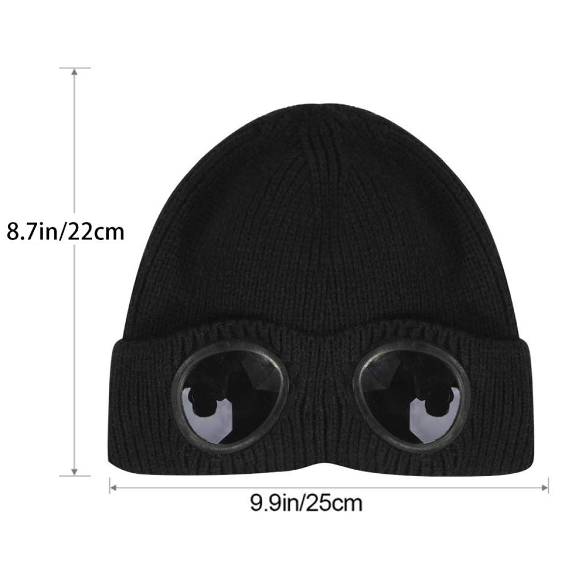Peosaard packaging reveals complete beanie and goggles set.