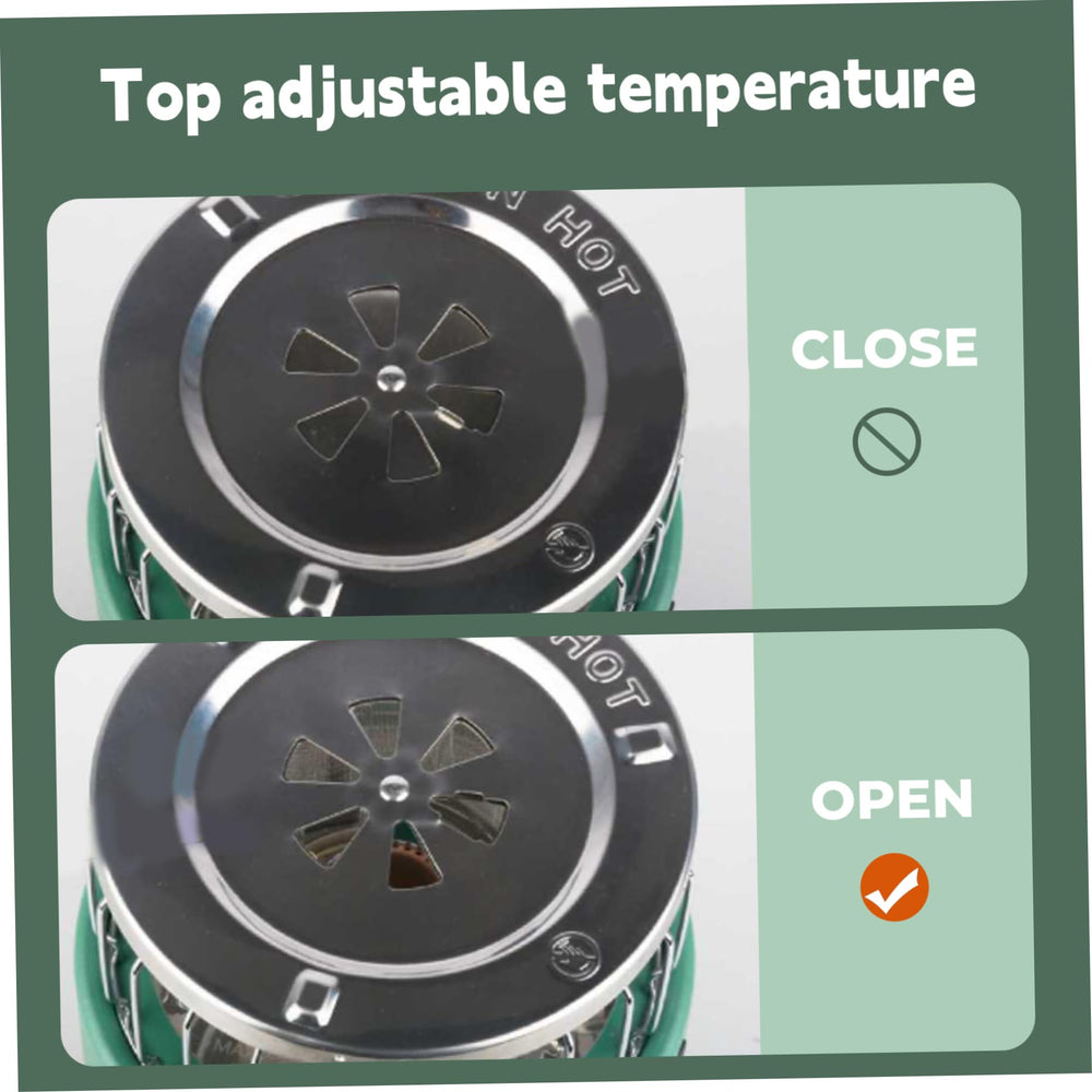 Peosaard portable heater fits tents, campsites, and trails.