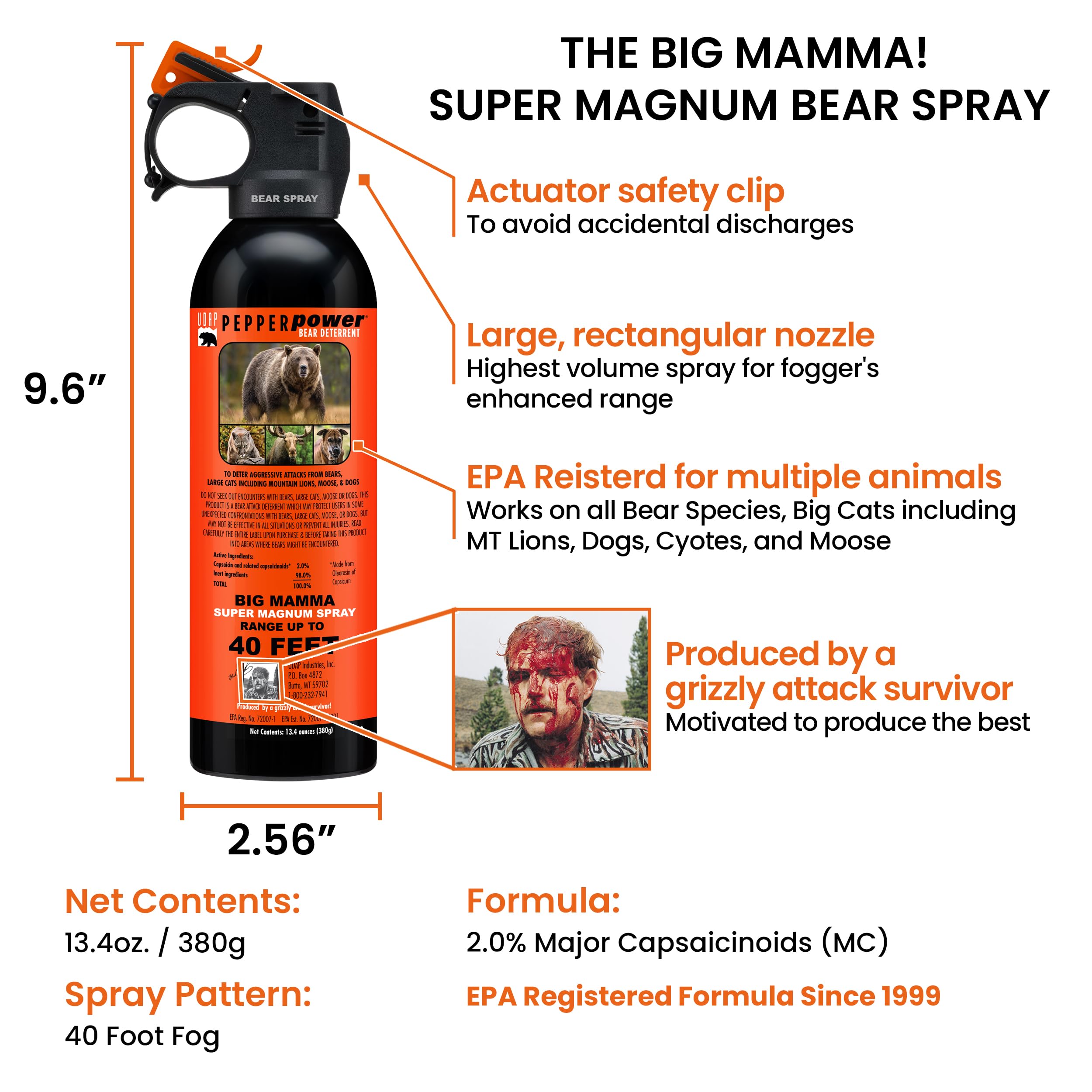 Pepper Power UDAP 18CP packaging box indicates EPA-registered deterrent.
